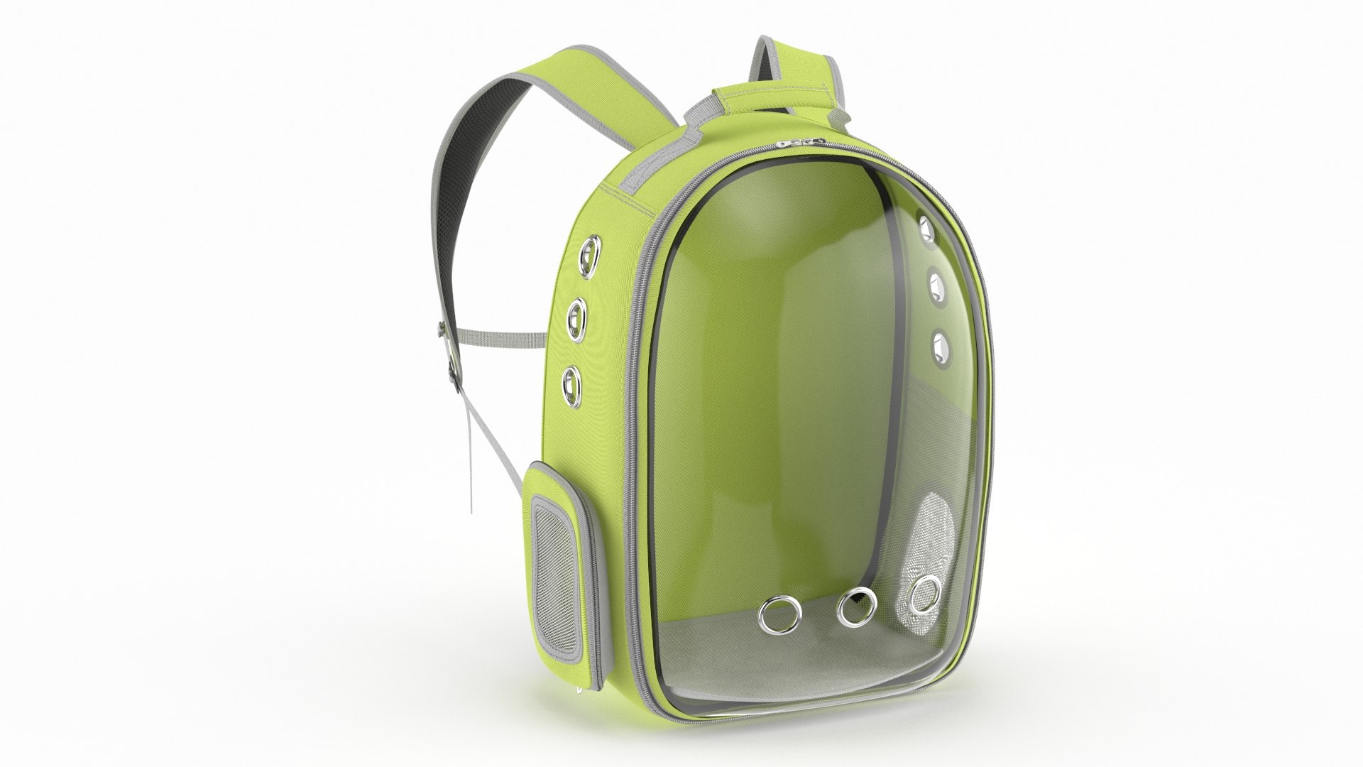 Pet Carrier Backpack Dressed Yellow 3D model preview