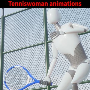 Tenniswoman animations - Motion Cast01 Vol1 3D model