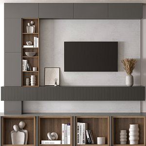 3D TV Wall Set 03