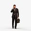 Basics0729 - A set containing 5 models of male and female adults standing in business attire in offi