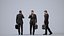 Basics0729 - A set containing 5 models of male and female adults standing in business attire in offi