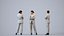 Basics0729 - A set containing 5 models of male and female adults standing in business attire in offi