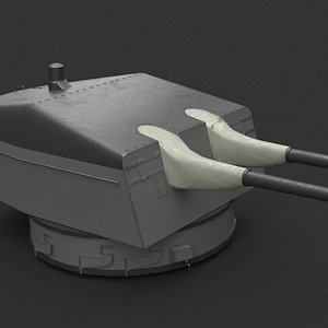 bismarck guns 3D
