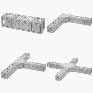 sci-fi corridor set 3D