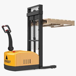 Pallet Stacker Everest Yellow with Wooden Pallet