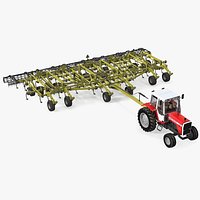 Vintage Tractor Ferguson 698 with Seedbed Cultivator
