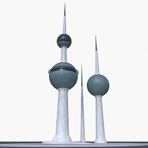 Kuwait Towers 3D model