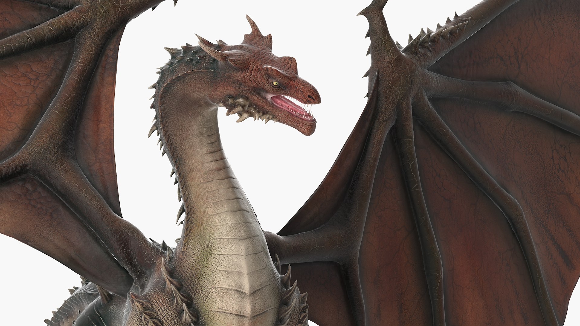 Fantasy Dragon Creature Rigged 3D model preview