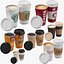 Collezione di tazze di carta da caffè