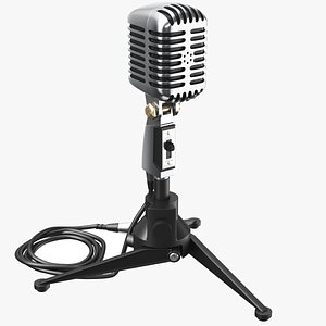 Retro Microphone 02 3D model