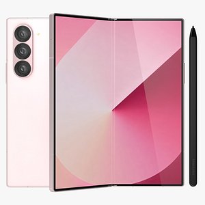 3D Samsung Galaxy Z Fold 6 Pink
