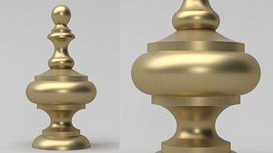 3D Elegant Finial 3D model