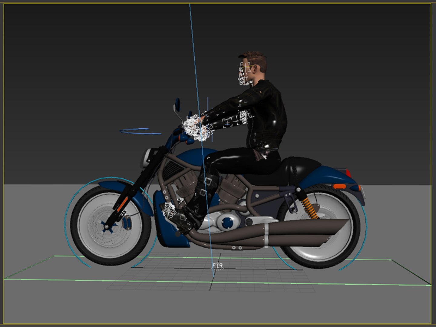 Rigged Rider Motorbike 3D Model - TurboSquid 1643398