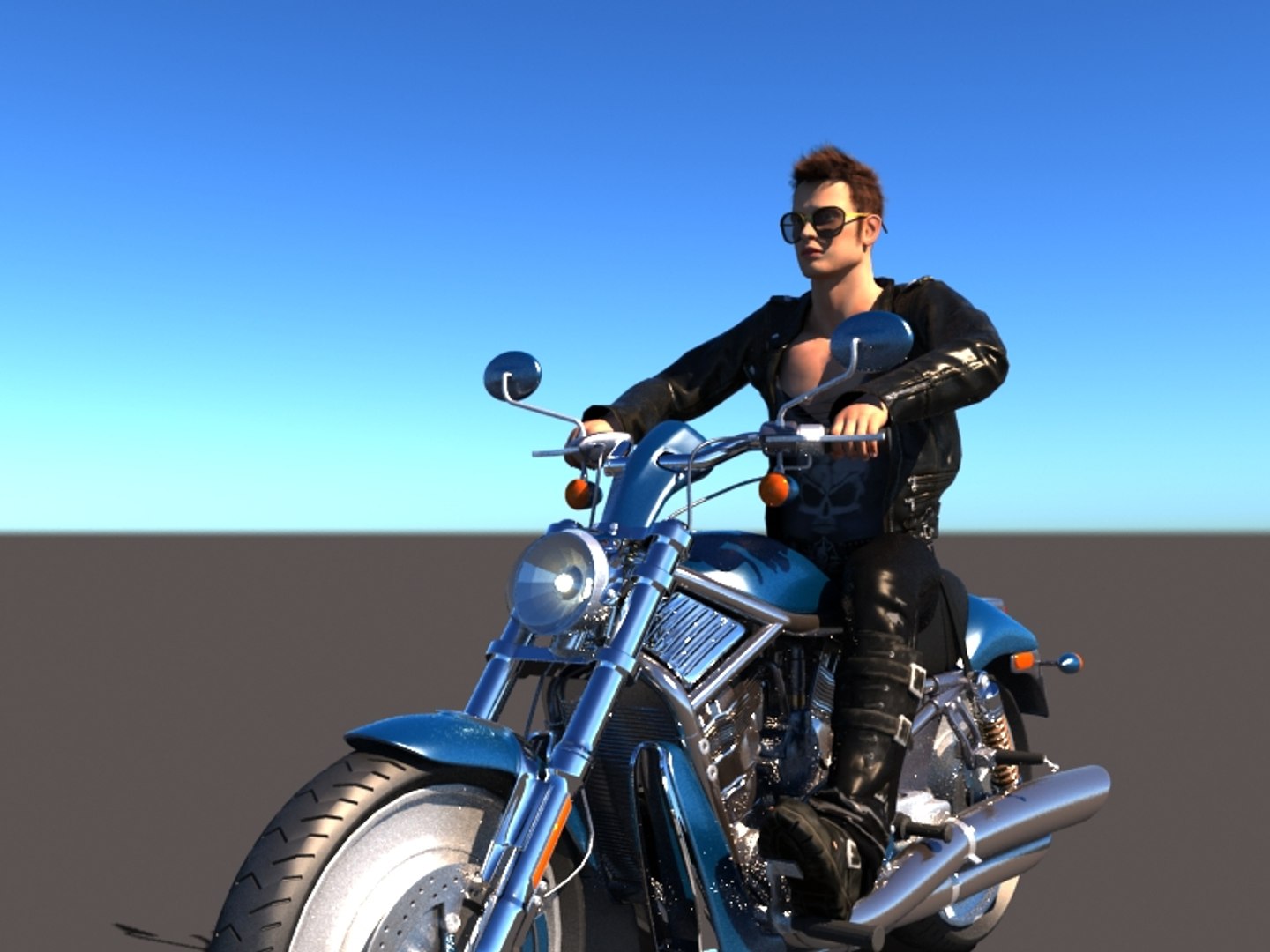 Rigged Rider Motorbike 3D Model - TurboSquid 1643398