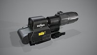 Collimator holographic Weapon Sight with scope Low-poly