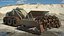 Heavy Rotary Mine Clearance Unit with Visible Wear Military Green Used