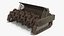 Heavy Rotary Mine Clearance Unit with Visible Wear Military Green Used