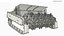 Heavy Rotary Mine Clearance Unit with Visible Wear Military Green Used