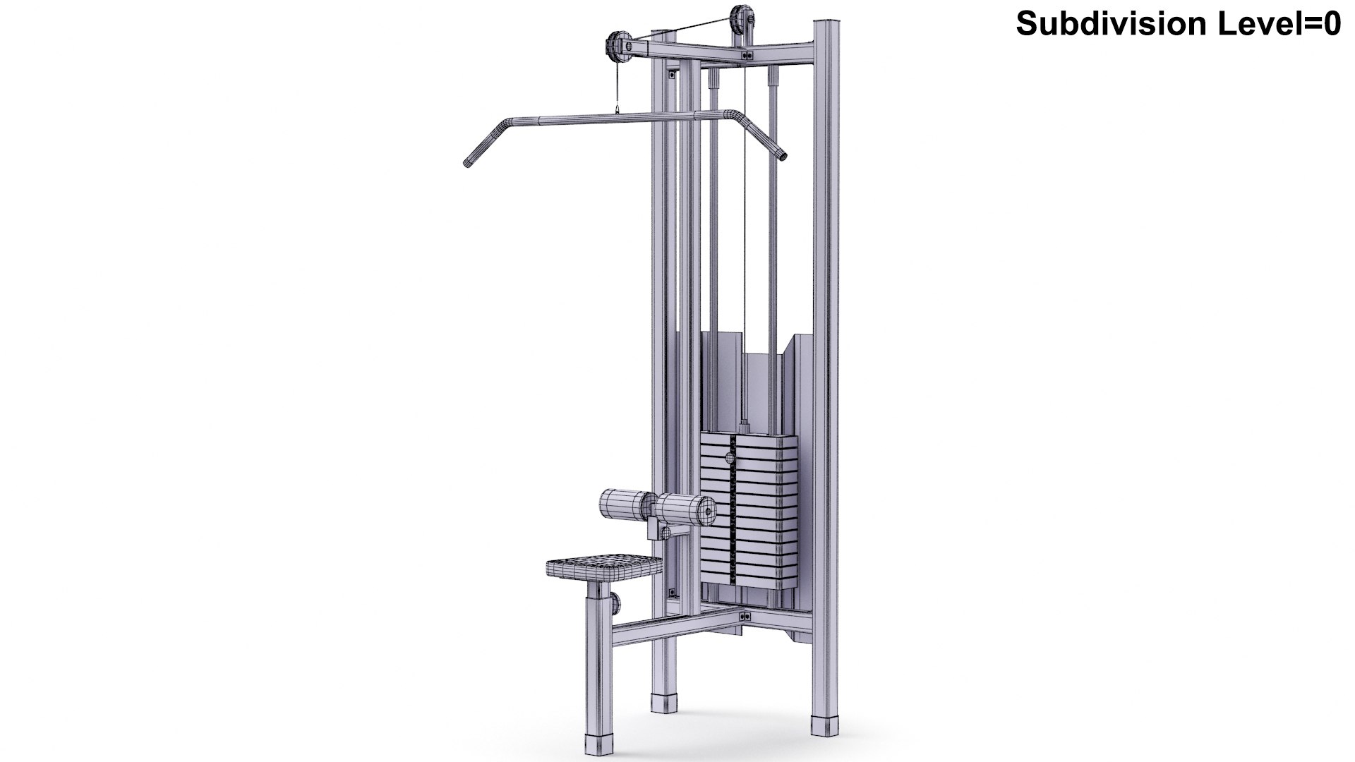 Pull Down Gym Machine 3D Model TurboSquid 2093449