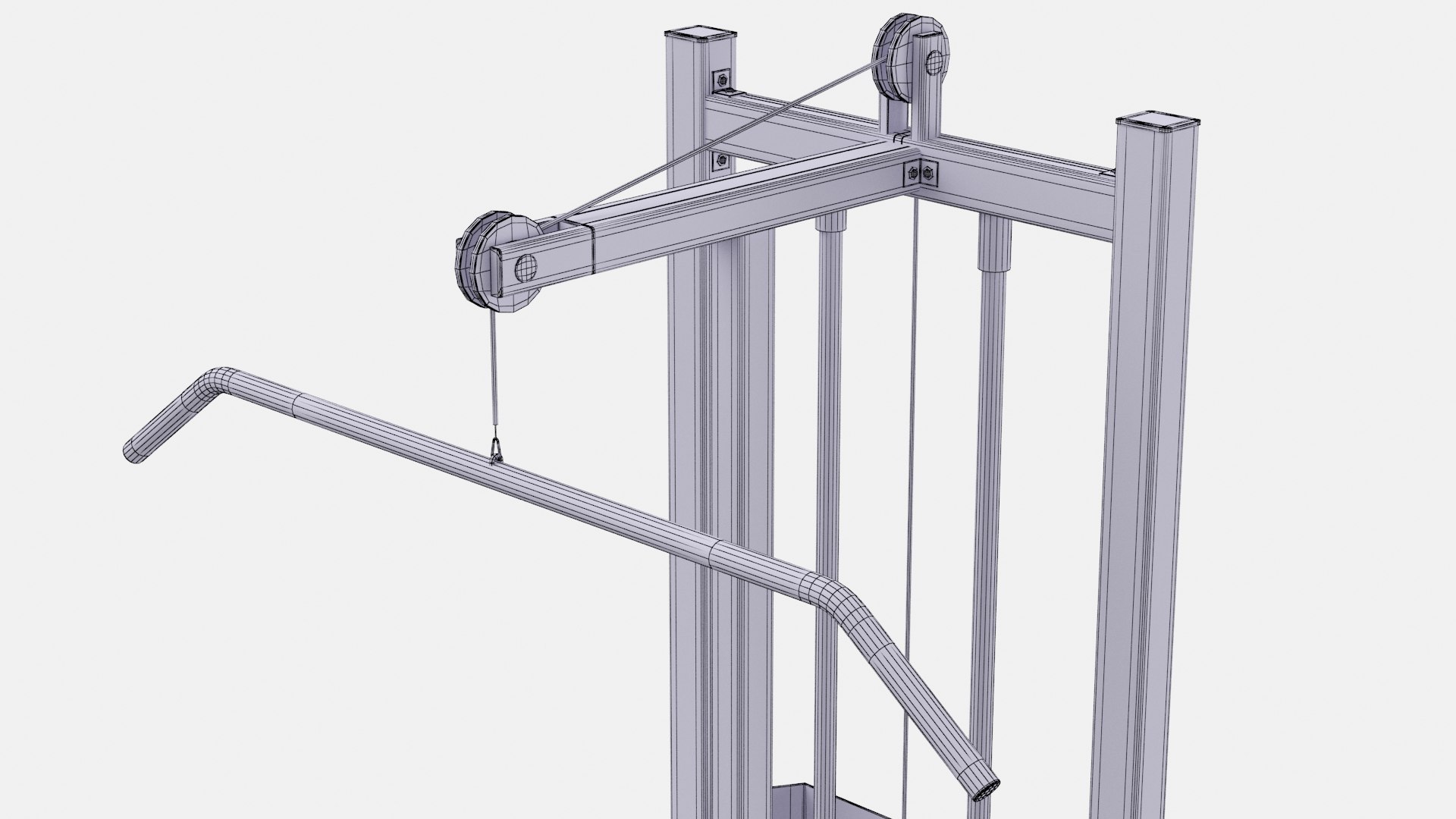 Pull Down Gym Machine 3D Model - TurboSquid 2093449
