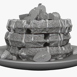 Zbrush Waffles with toppings vol 1 3D model