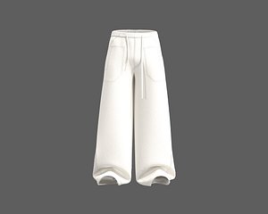 Mens long jogger with cut and sew work and pocket