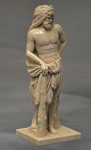 3D hercules greek statue