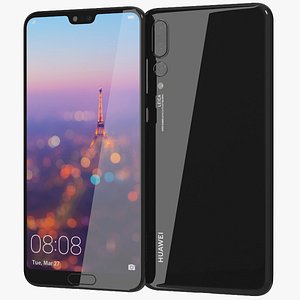 realistic huawei p20 pro 3D model