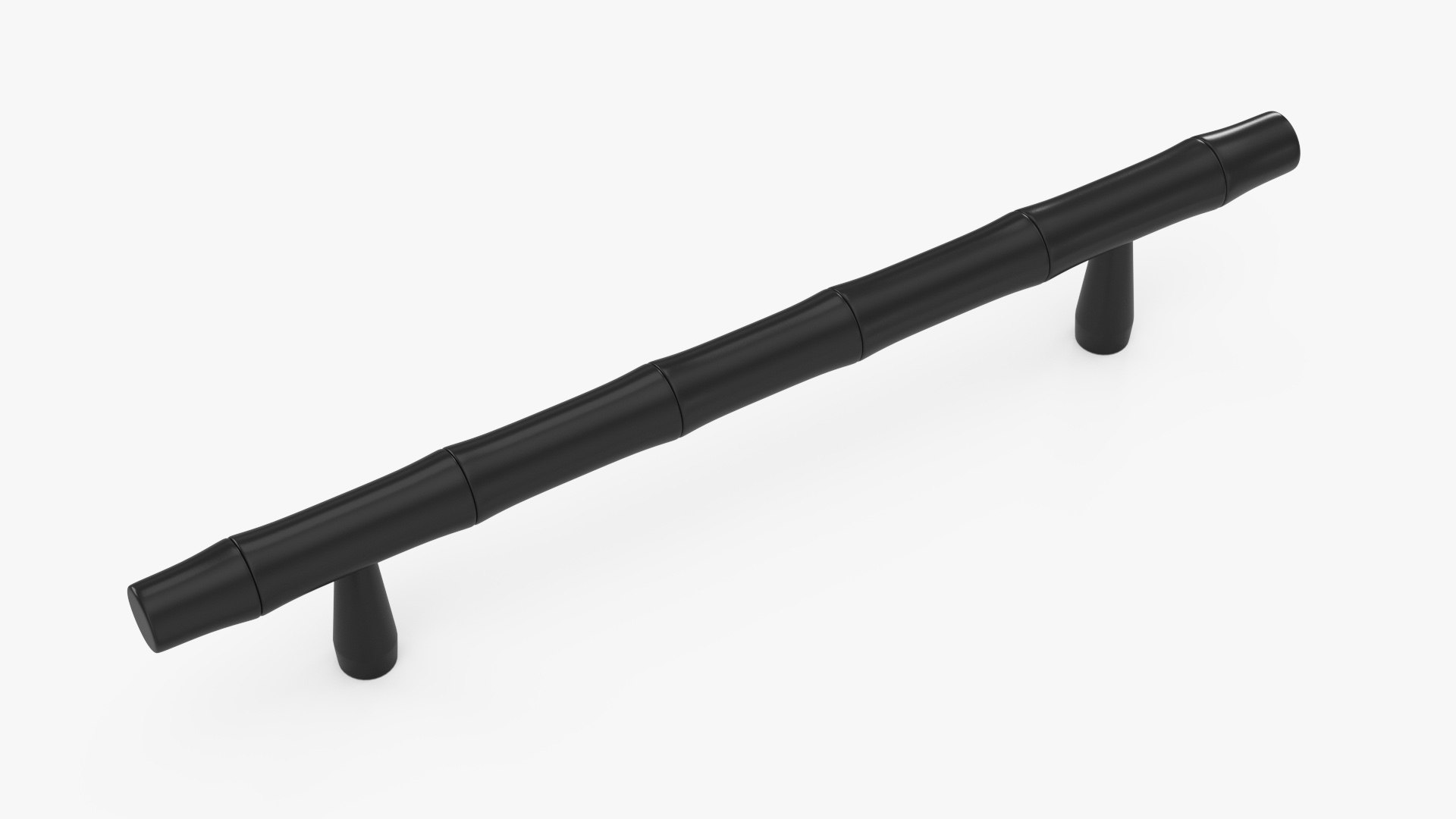 Kitchen Cabinet Handle T-Bar Designed Black 3D model preview