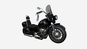3D Motorcycle Cartoon B02 Black - Custom Vehicle Design model