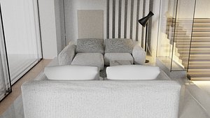 3D Living Room Scene