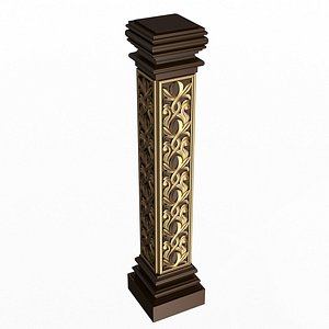 3D model Stair Baluster 02 Red