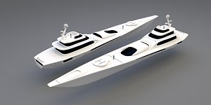 3d model 82 meters yacht