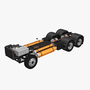3D model Hydrogen Fuel Cell Semi-Truck Chassis