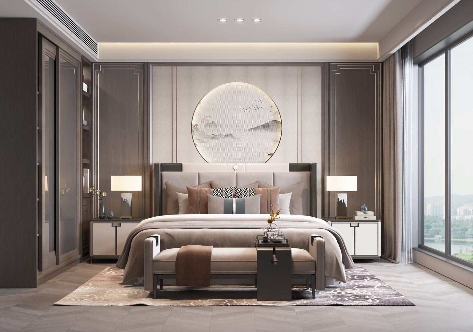 New Chinese style bedroom 3D model - TurboSquid 2057975