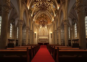 3D Church Interior 01