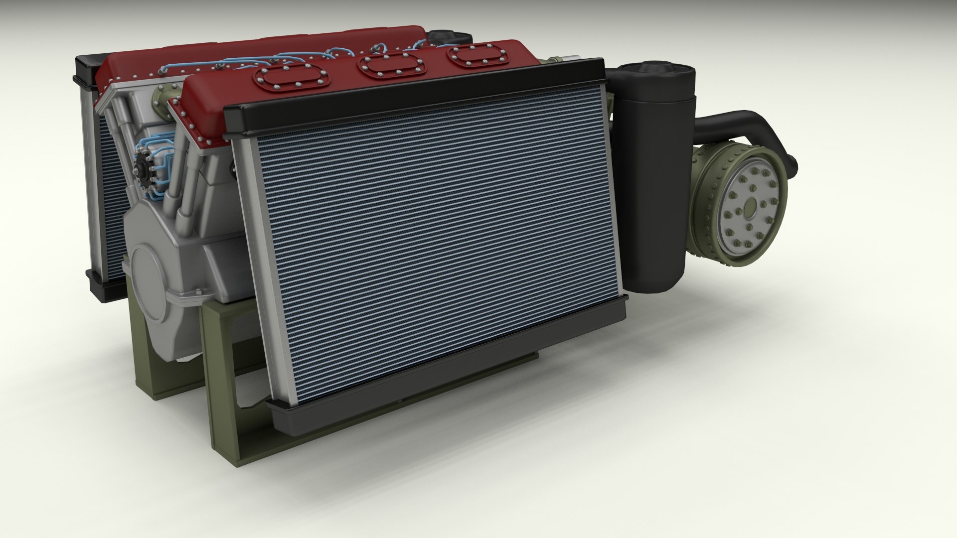 3d t-34 engine transmission t