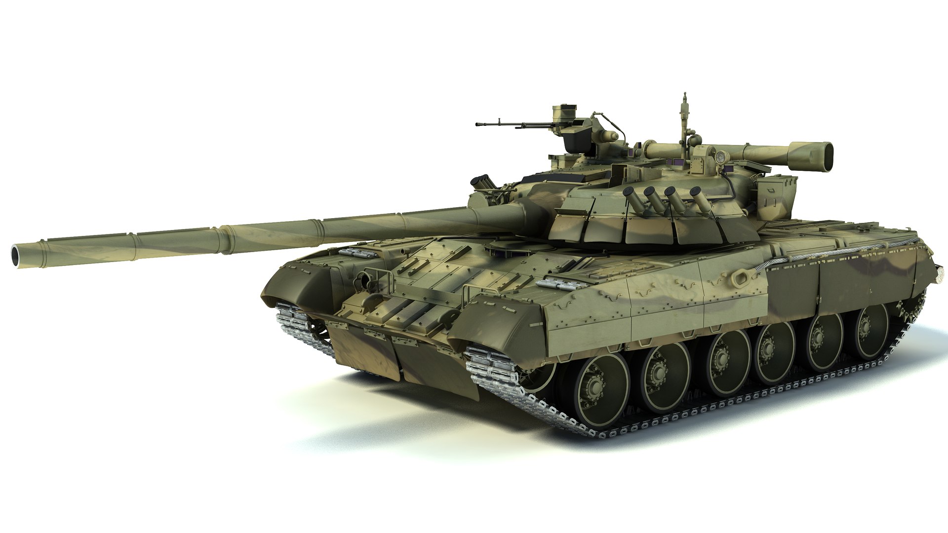 3d T-80ud Tank T-80 Model