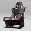 RECARO Podium Black-Red Racing Seat 3D model
