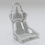 RECARO Podium Black-Red Racing Seat 3D model