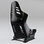 RECARO Podium Black-Red Racing Seat 3D model