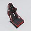 RECARO Podium Black-Red Racing Seat 3D model
