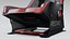 RECARO Podium Black-Red Racing Seat 3D model