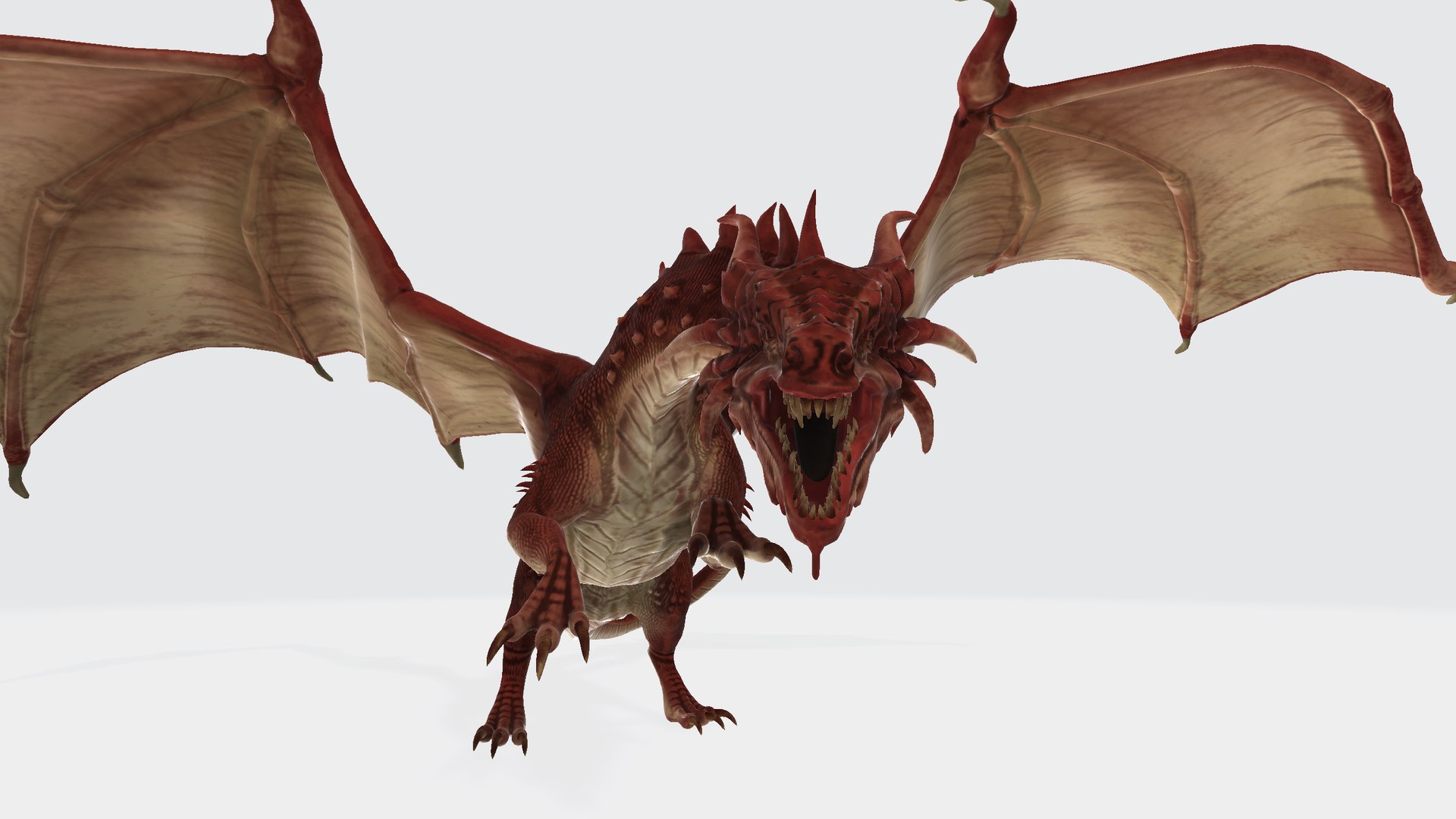 3D red dragon model - TurboSquid 1485188