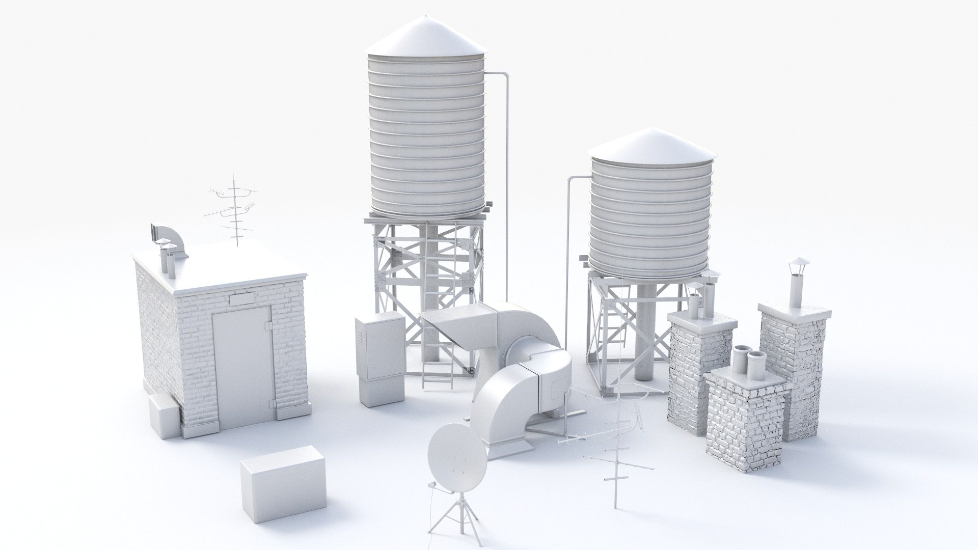 3d model rooftop watertanks chimneys https://p.turbosquid.com/ts-thumb/su/lv1njV/RZ9GGoAv/clay/jpg/1585824450/1920x1080/fit_q87/a4009486cf0d68cd27042cb75024b59f57995990/clay.jpg