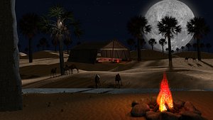 3ds max loop sahara desert scene