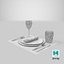 Tableware Place Setting Collection 3D