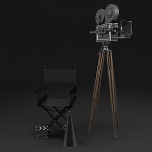 classic movie camera 3D model