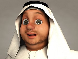 Arab Man Cartoon Stye