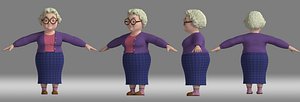 cartoon woman grandma